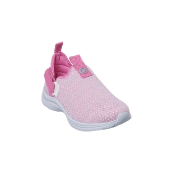 Tênis Infantil Feminino Bliss Fecho Duplo Branco e Rosa Ortopé