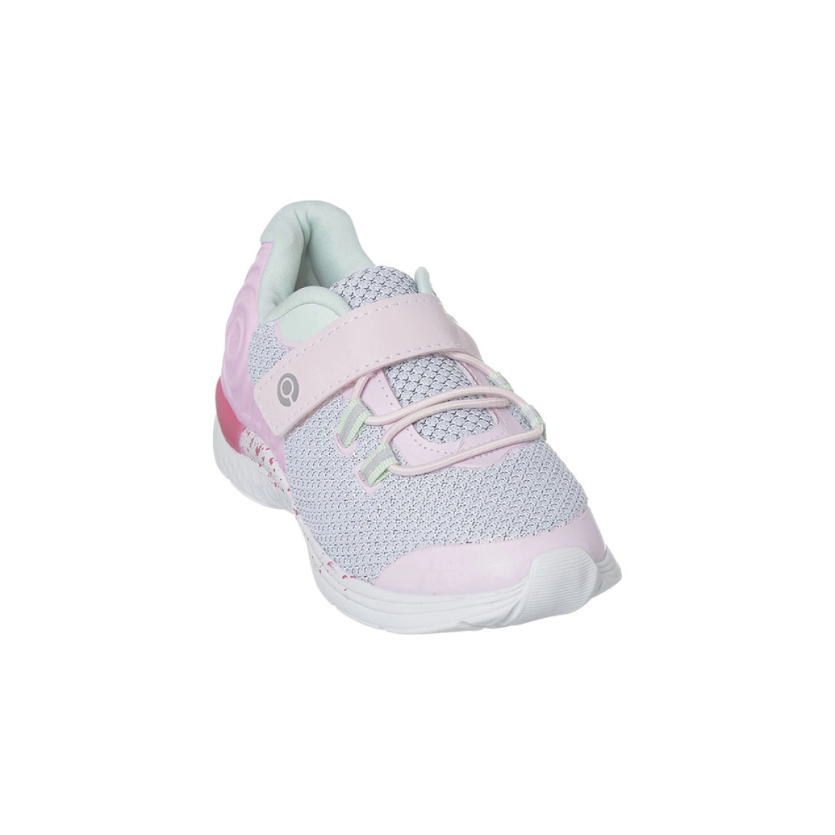 Tênis Infantil Feminino Ortopé Joy Comfy Calce Fácil Gelo e Rosa Ortopé