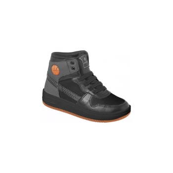 O Tênis Infantil Masculino Bliss Boot Preto Laranja combina resistência, conforto e segurança. Feito de material resistente, o tênis possui um acabamento macio por dentro, garantindo conforto para o pé da criança. A palmilha é especial, absorve impactos e mantém o pé protegido contra fungos e bactérias. A sola é feita de um material antiderrapante, que evita escorregões, proporcionando segurança em diferentes superfícies. O sistema de fechamento é feito com fita aderente e cadarço elástico, facilitando na hora de calçar e ajustar no pé, trazendo praticidade para o dia a dia.