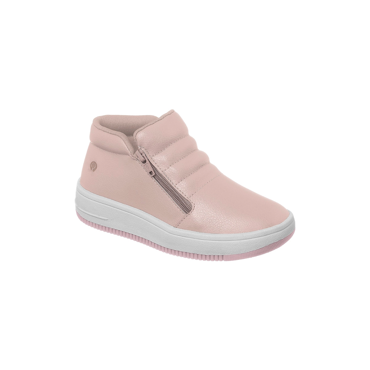 Tênis Cano Alto Infantil Feminino Ortopé Bliss Teen Boot Zíper Lateral Rose