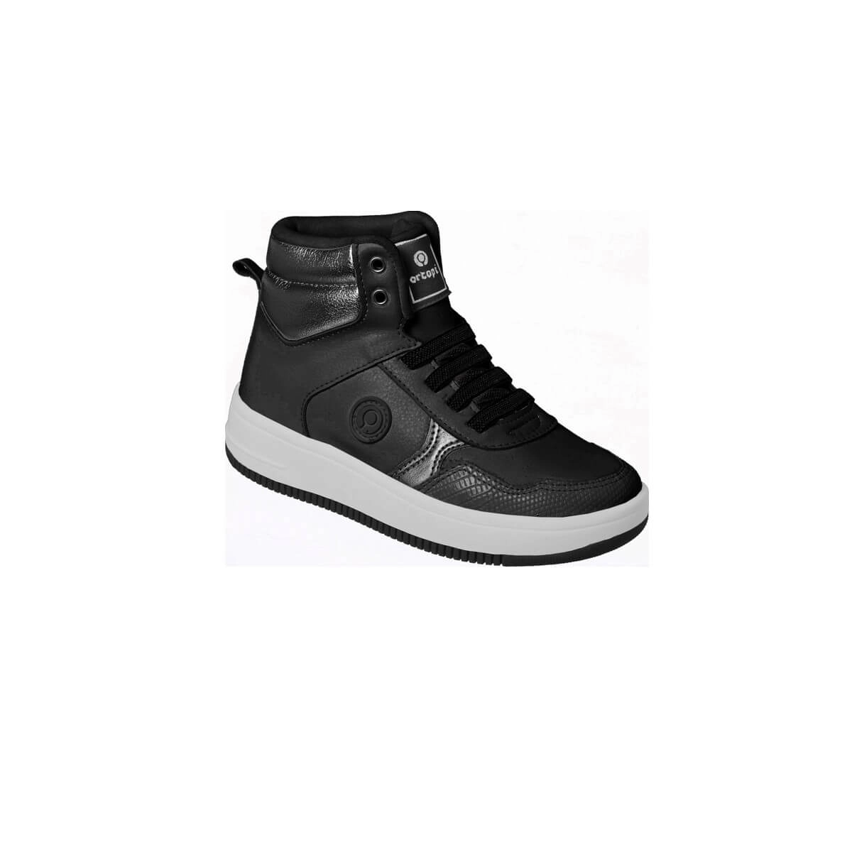 Tênis Cano Alto Infantil Masculino Ortopé Bliss Boot Preto