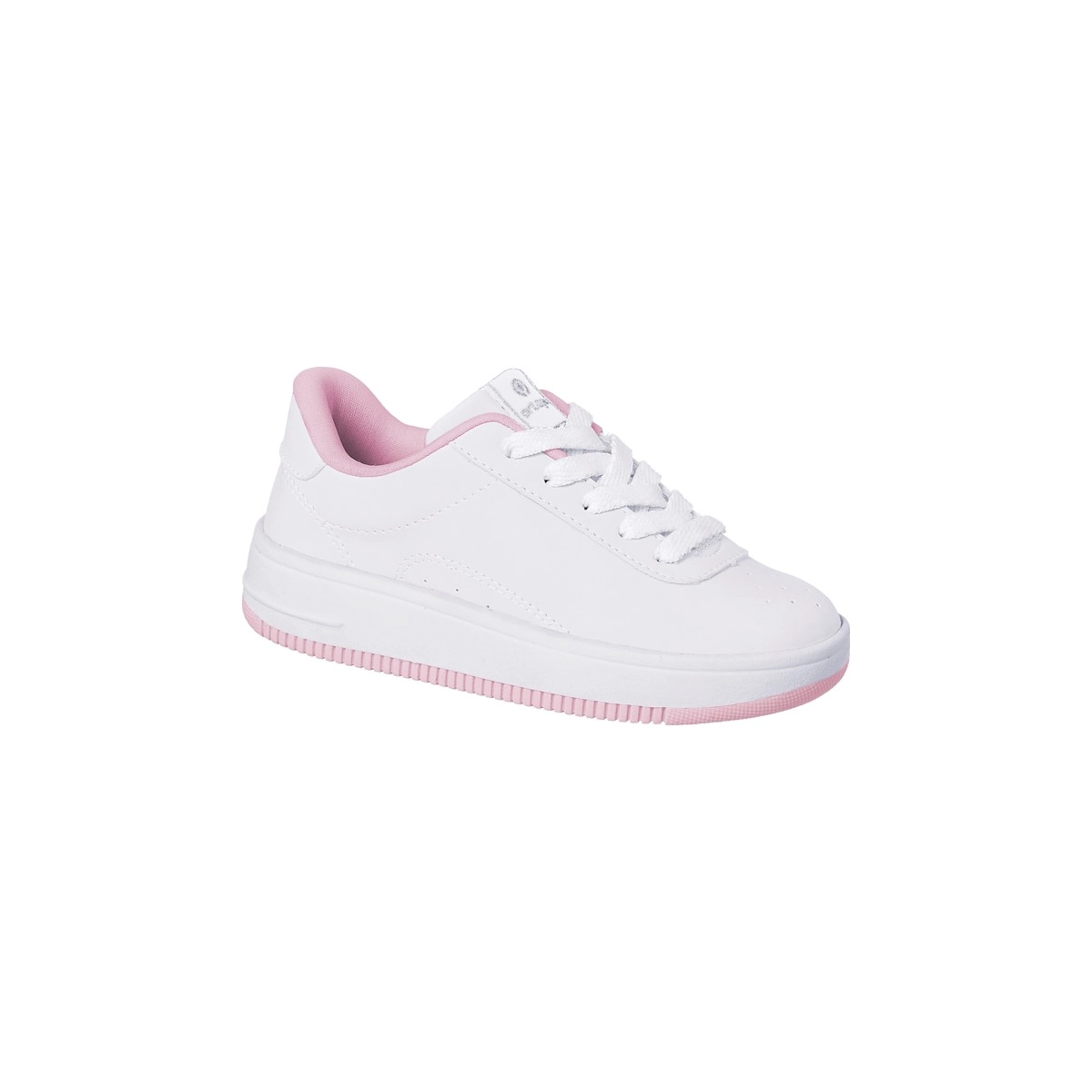 Tênis Infantil Feminino Ortopé Bliss Cadarço Branco Rosa