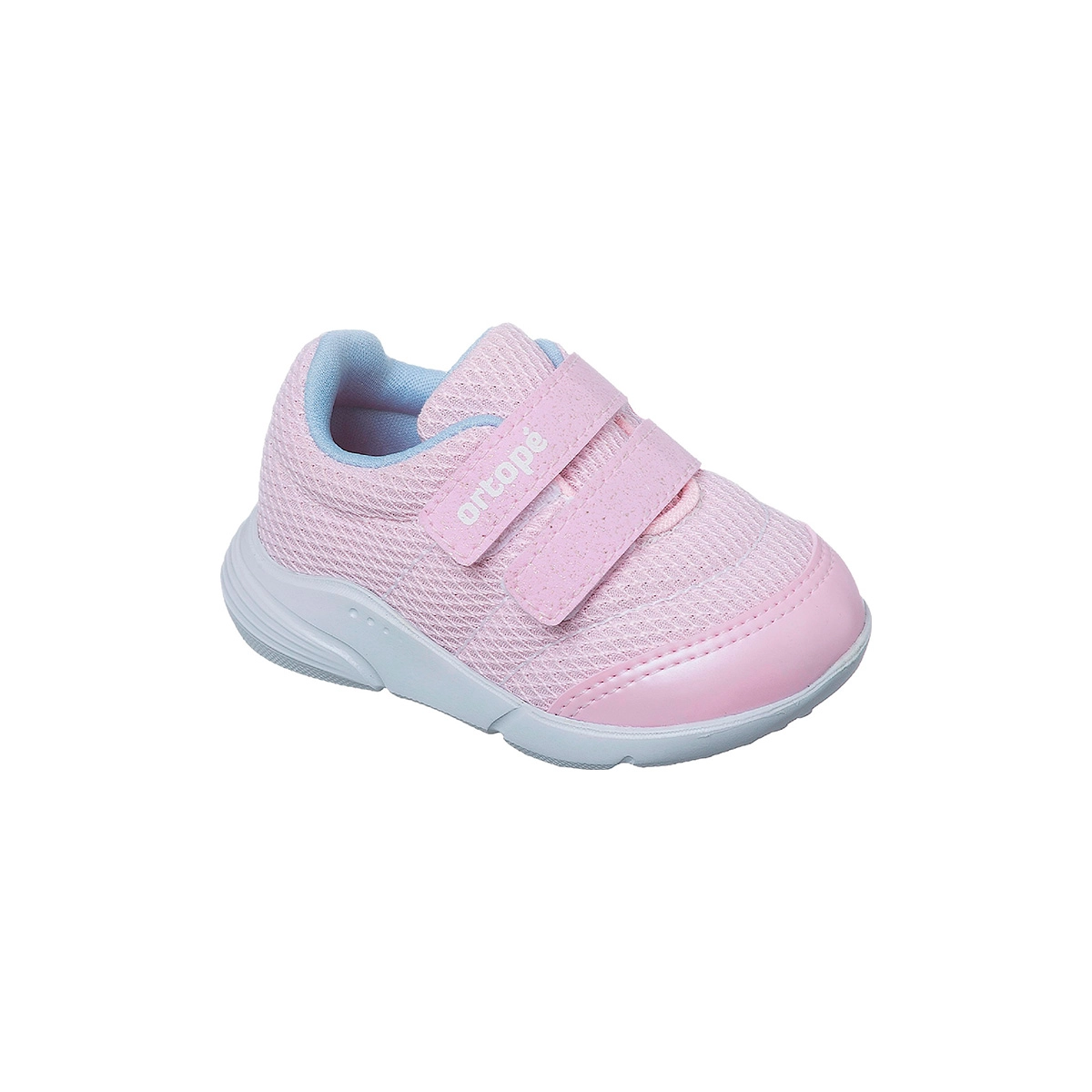 Tênis Infantil Feminino Ortopé Sport Baby Fecho Duplo Rosa E Azul