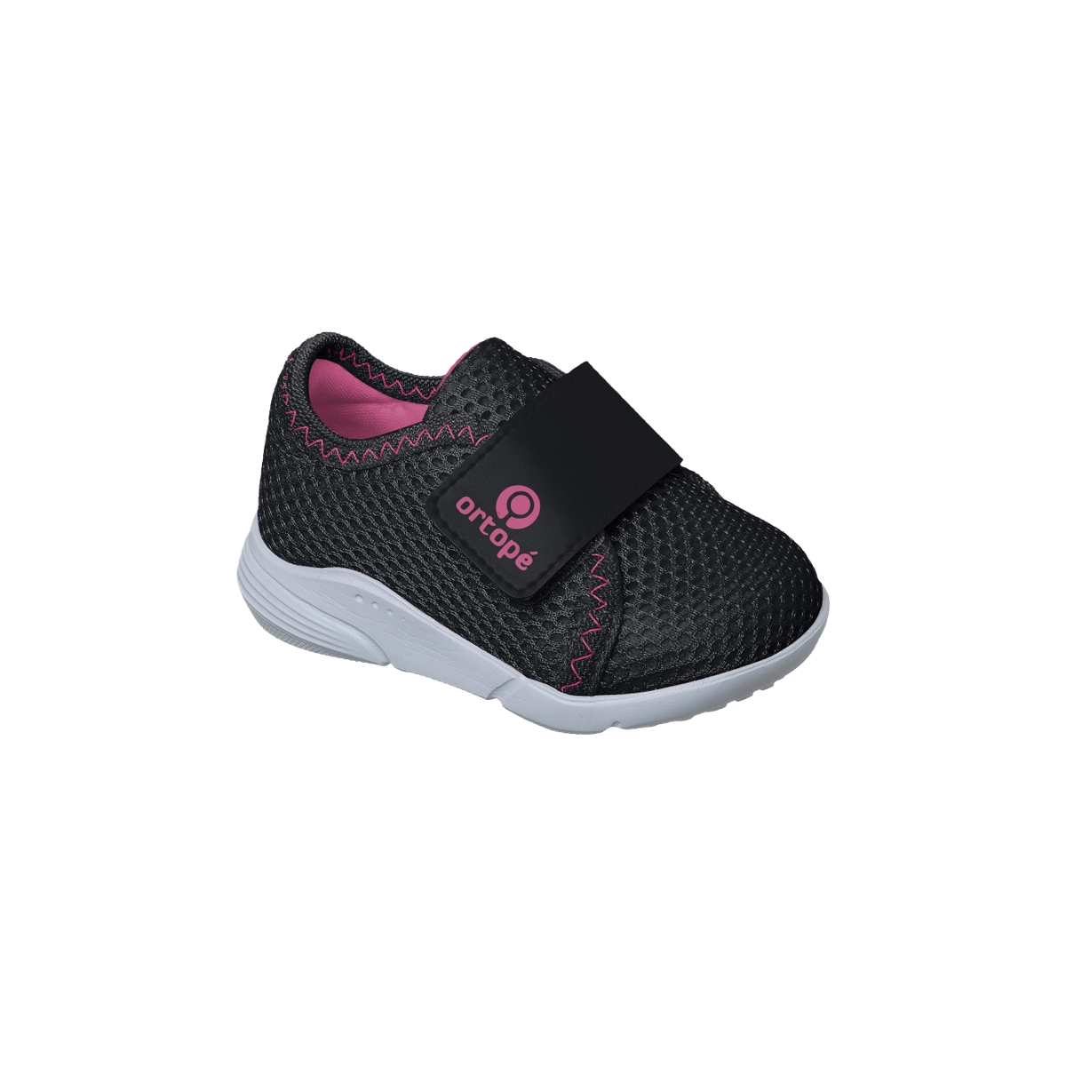 Tênis Infantil Feminino Ortopé Sport Baby Preto Pink