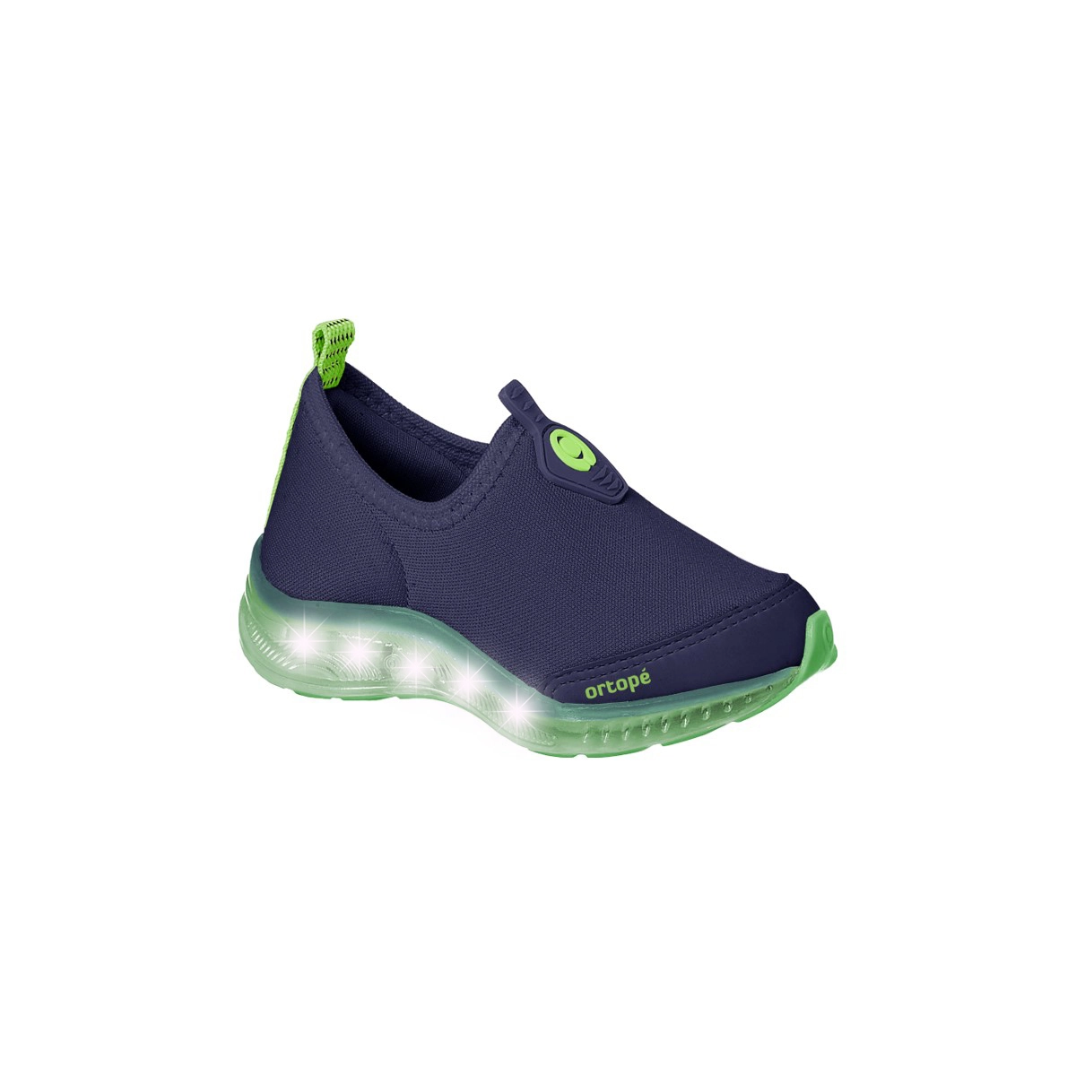 Tênis Infantil Masculino Ortopé Dna Light Led Marinho